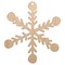 Snowflake Doodle Winter Unfinished Craft Wood Holiday Christmas Tree DIY Pre-Drilled Ornament